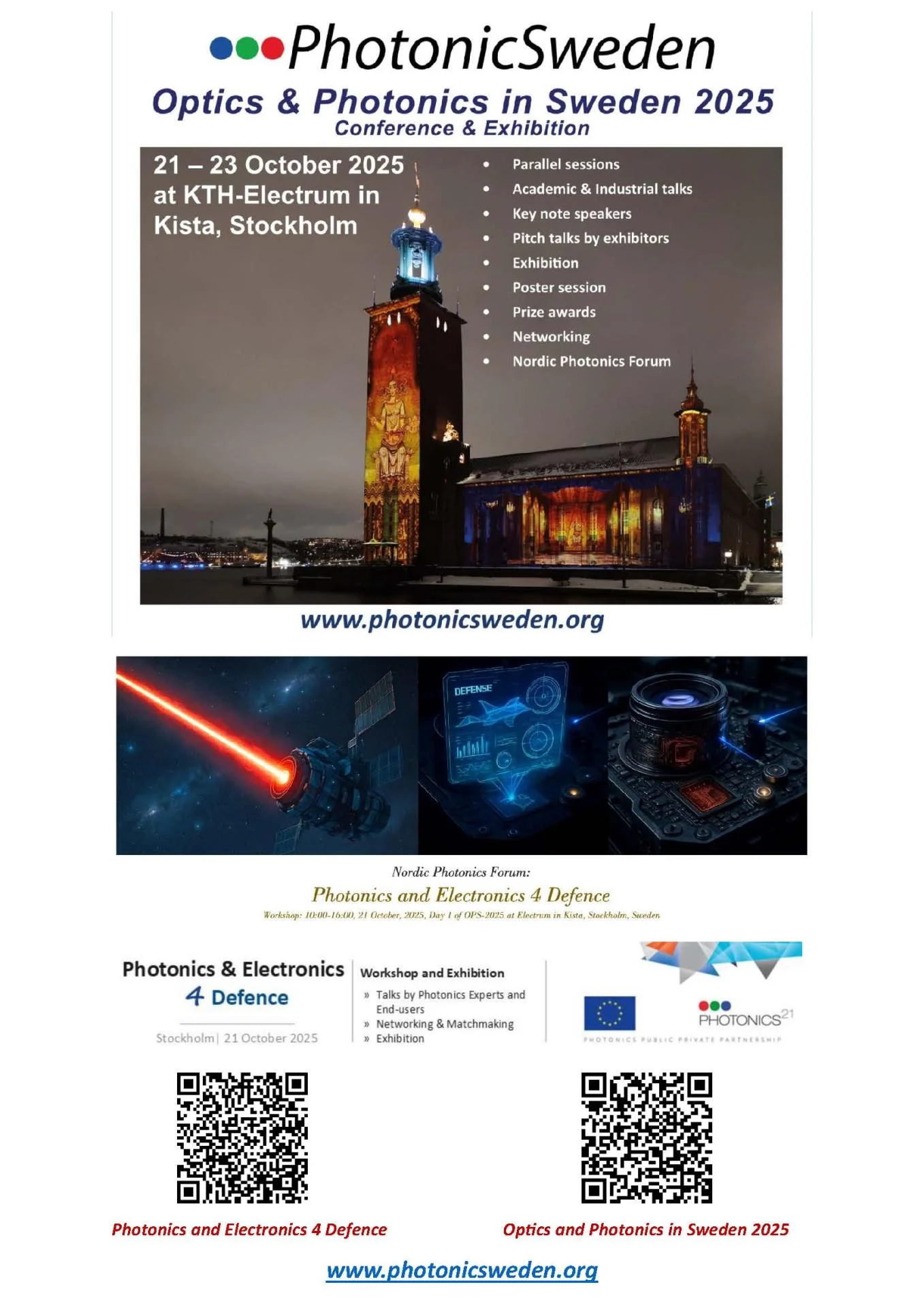 2025 09 10 photonicsweden 4defence and ops 2025 flyer a4 v3